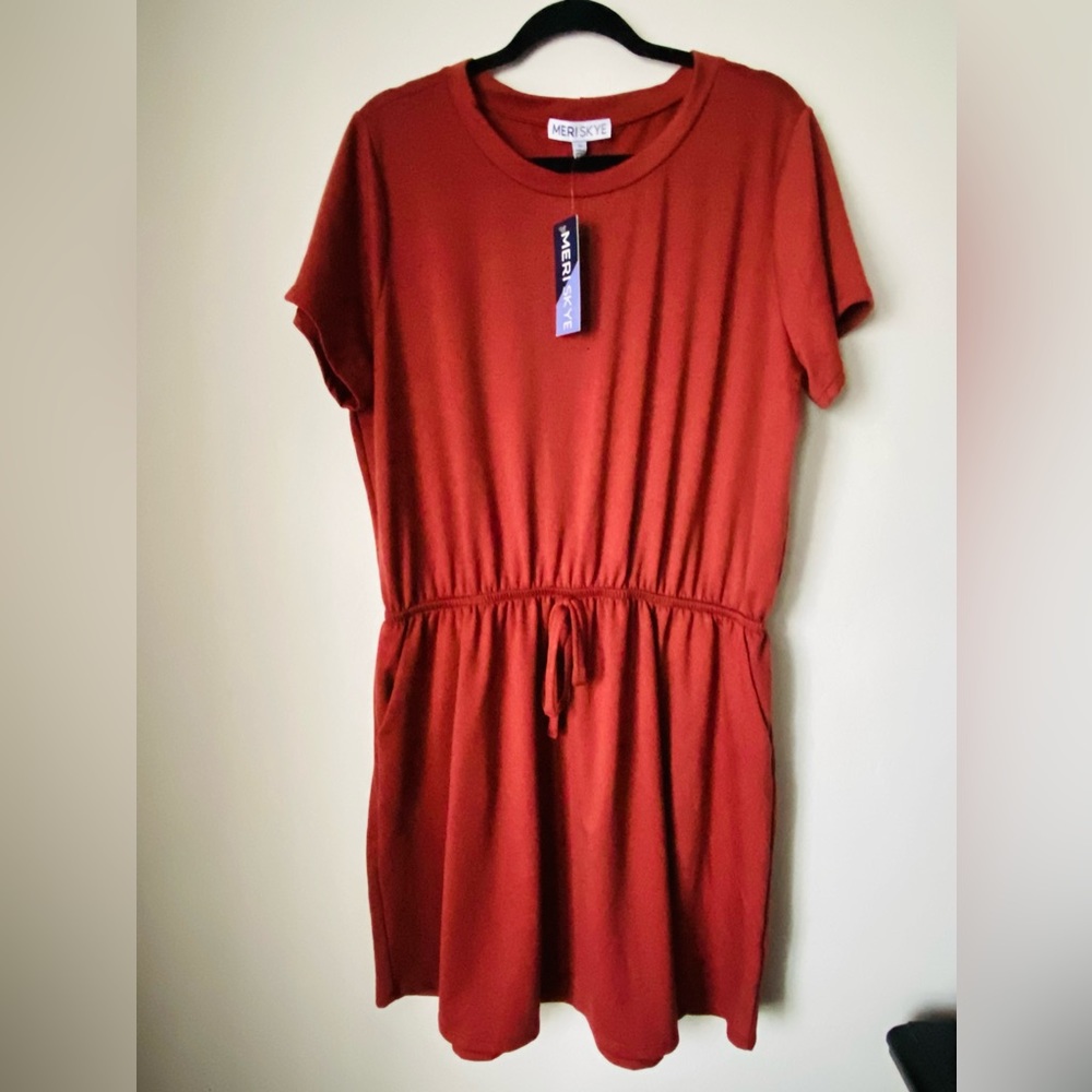 Meri Skye  Alice Drawstring T-Shirt Dress - 2X